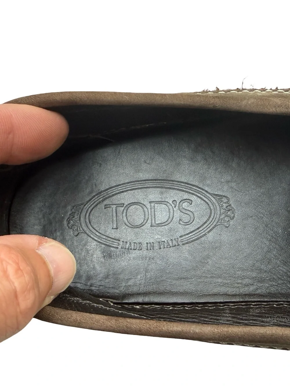 TODS Loafers Mens 9 Brown Soles Casual Slip-On Driving Penny Loafers Leather